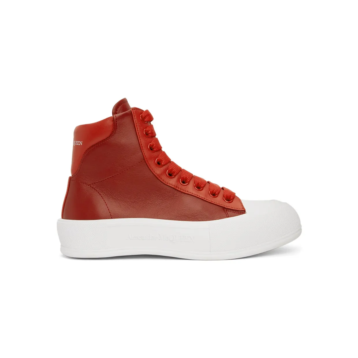 Alexander McQueen Khaki Deck Plimsoll High Sneakers (682401WIB64)