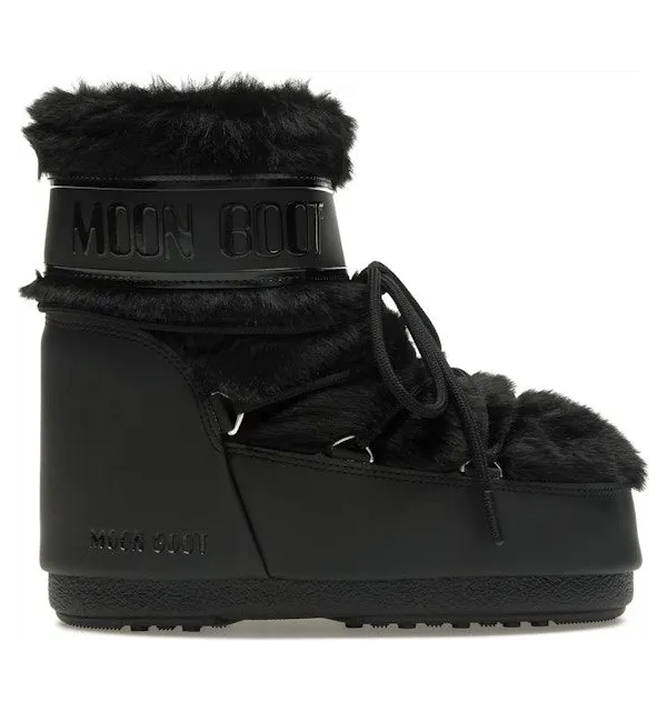 Moon Boot Icon Faux-Fur Low Boot Black (80D1409390-N001)