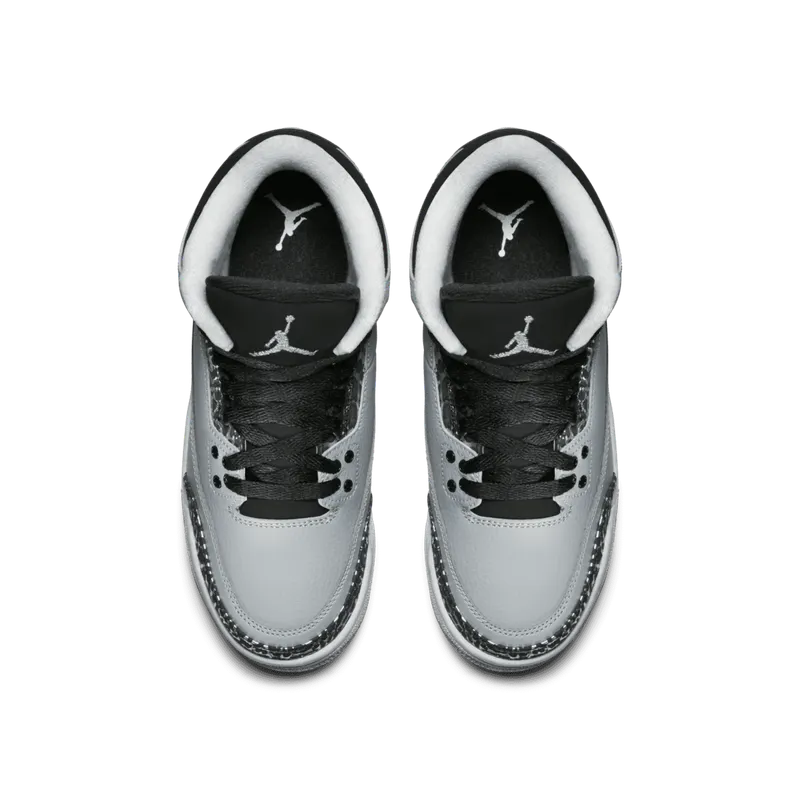 Jordan 3 Retro Wolf Grey (GS) Wolf Grey/Metallic Silver-Black (398614-004)