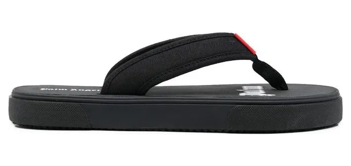 Palm Angels Logo Tag Flip Flops Black (PMIO001S23FAB0011001)