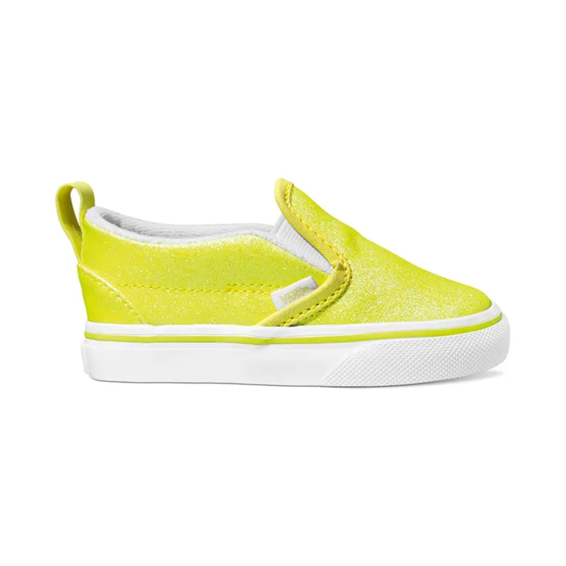 Vans Slip-On V Neon Glitter Yellow (TD) Yellow/True White (VN0A3488WKD)