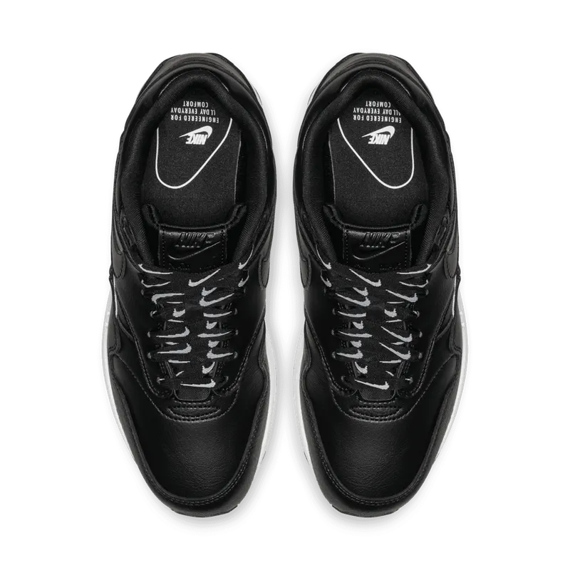 Nike Air Max 1 Overbranding Black (W) Black/Black-White-Black (881101-005)