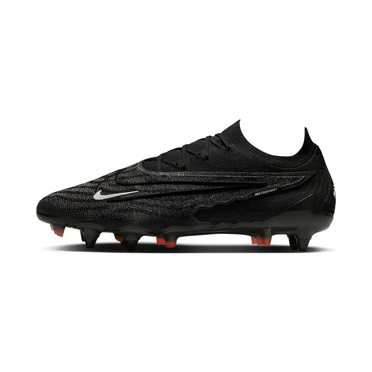 Nike Gripknit Phantom GX Elite SG-Pro Anti-Clog Traction Black Dark Smoke Grey Total Orange (DD9443-010)