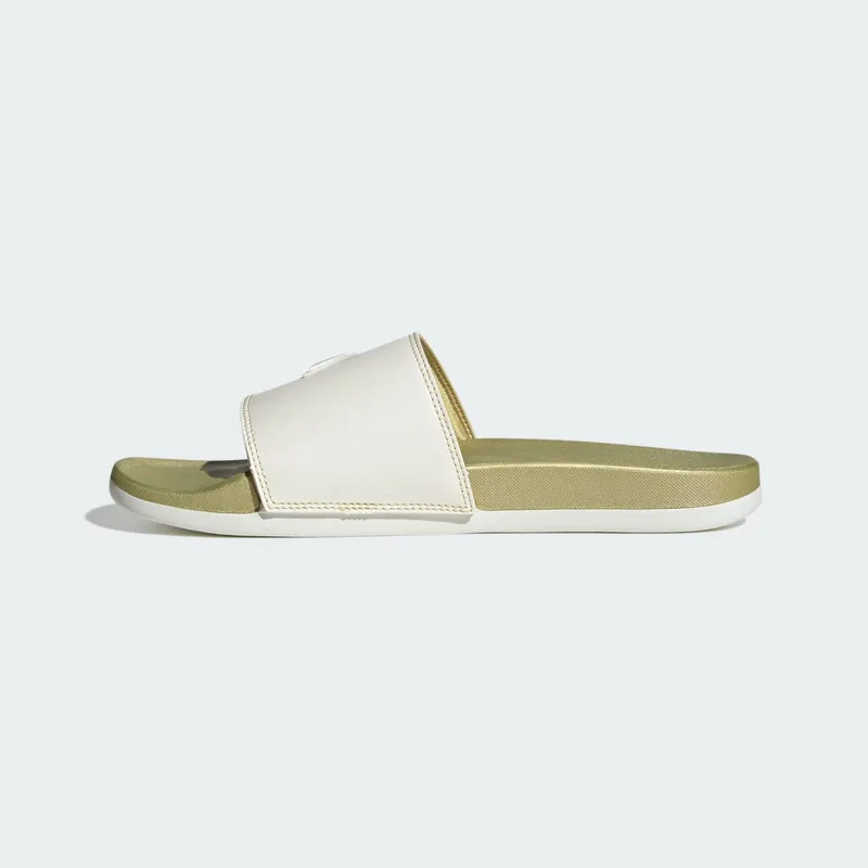 adidas Adilette Comfort Slides Core White Gold Metallic (JQ2253)