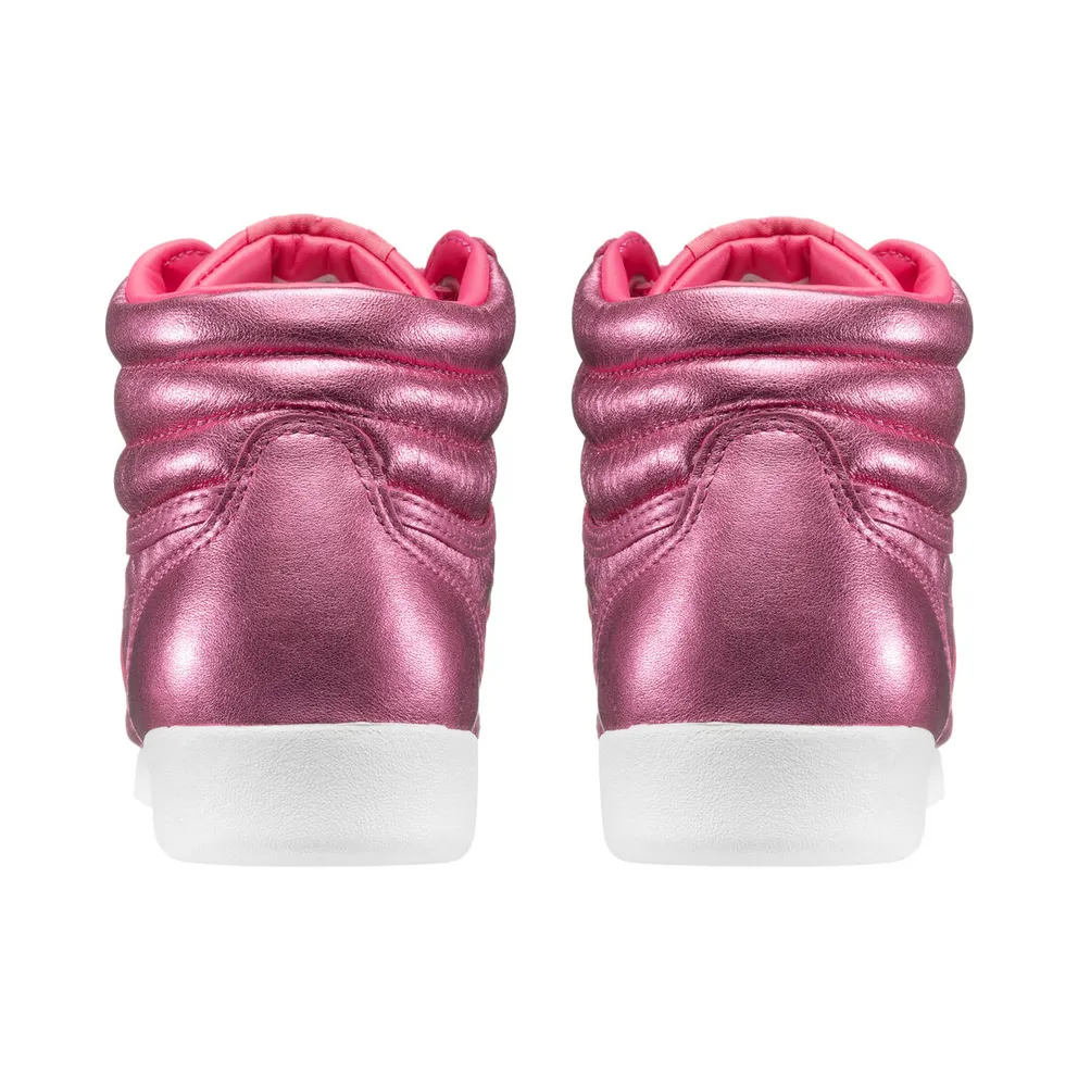 Reebok Freestyle Hi Metallic Sharp Pink (W) Sharp Pink/White (Other Brands Reebok)