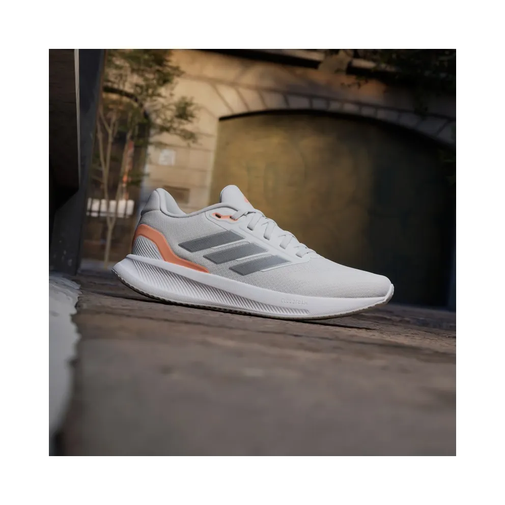 Adidas Runfalcon 5 Running Shoes Crystal White / Iron Metallic / Beam Orange (JQ9401)