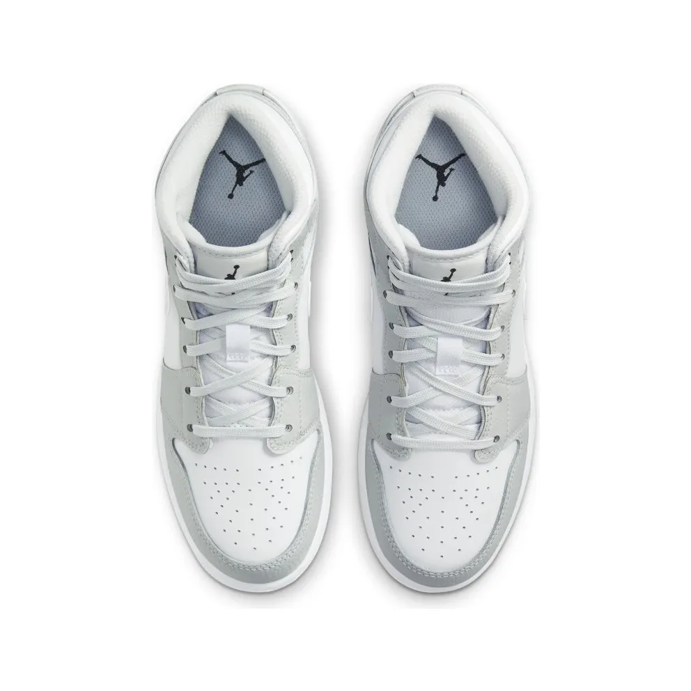 Jordan 1 Mid Grey Camo (GS) White/Photon Dust-Grey-Fog (DD3235-100)