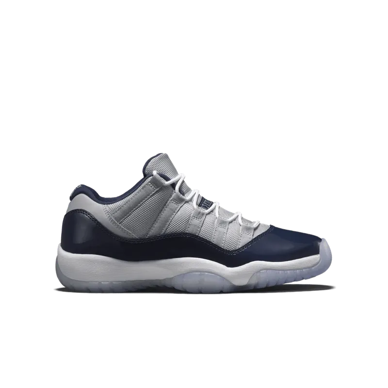 Jordan 11 Retro Low Georgetown (GS) Grey Mist/White-Midnight Navy (528896-007)