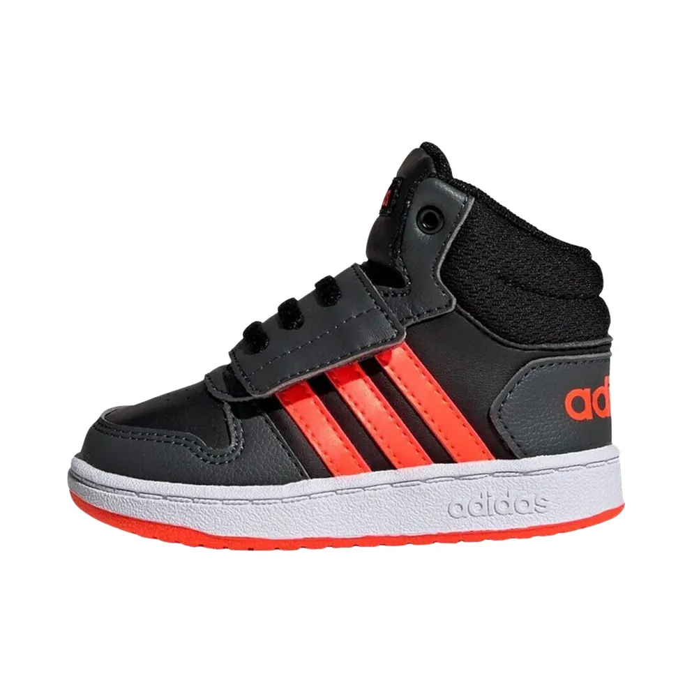 adidas Hoops 2.0 Mid Schuh Core Black / Solar Red / Grey Six (GZ7780)