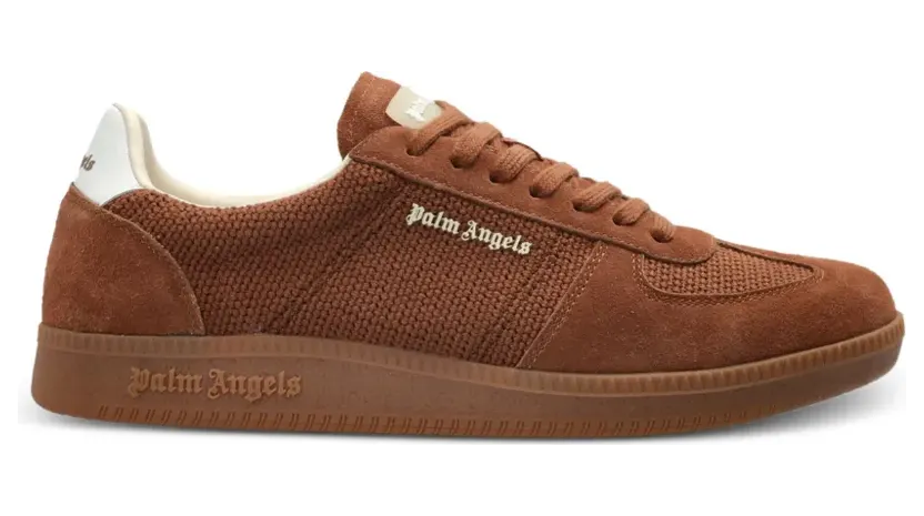 Palm Angels Mesh-Sneakers mit Wildledereinsätzen “Brown” (PMIA109S26LEA002)