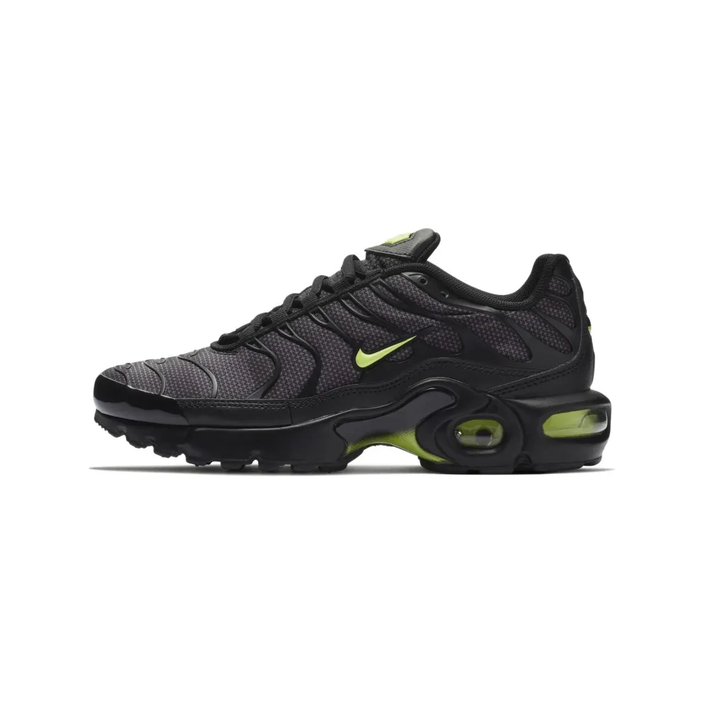 Nike Air Max Plus Black Volt Glow (GS) Black/Volt Glow-Wolf Grey (AO5435-002)
