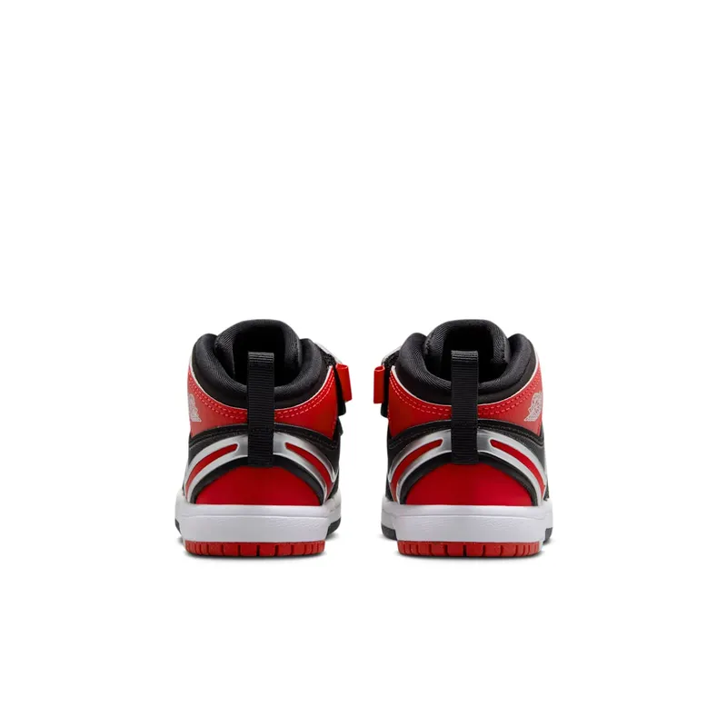 Jordan 1 Mid RM EasyOn TD “Black White University Red” (FQ1283-006)