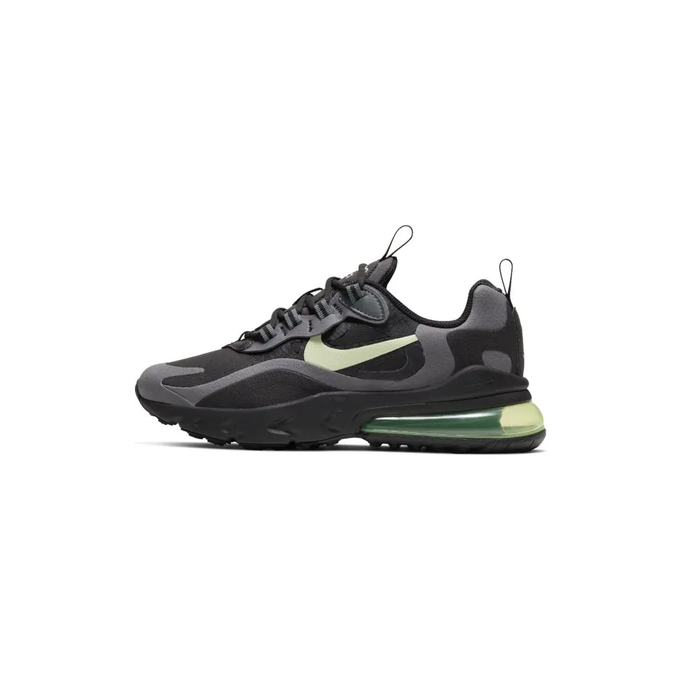 Nike Air Max 270 React Black Barely Volt (GS) Black/Black/Dark Grey (BQ0103-008)