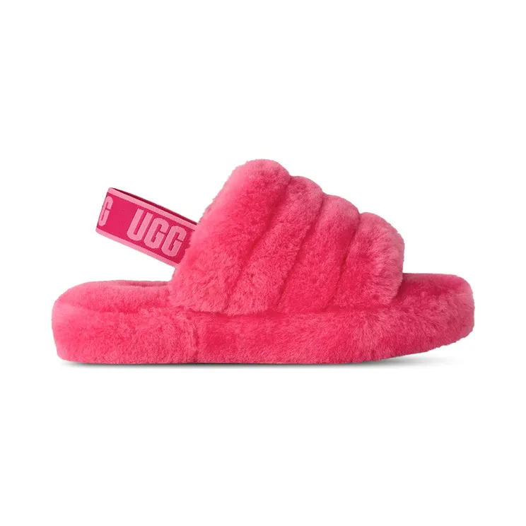 UGG Fluff Yeah Slide Deep Coral Sachet Pink (1098494K-DRLS)