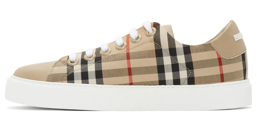 Burberry Beige Vintage Check Albridge Sneakers (8038866) (3)