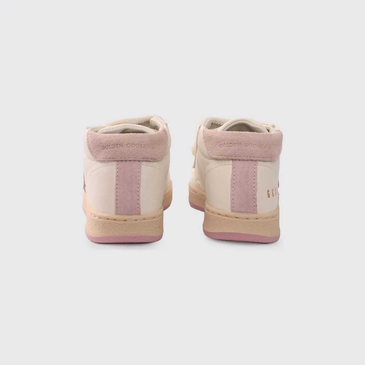 Golden goose Kid’s June Ballstar High-Top Leather Velcro Sneakers White (GJF00386F00530111202) (2)