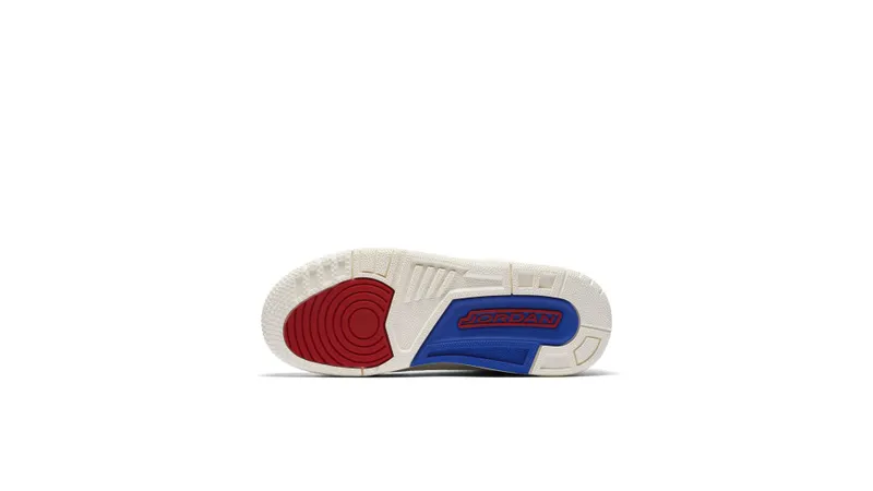 Jordan 3 Retro International Flight (GS) Sail/Sport Royal-Light Bone-Fire Red (398614-140)