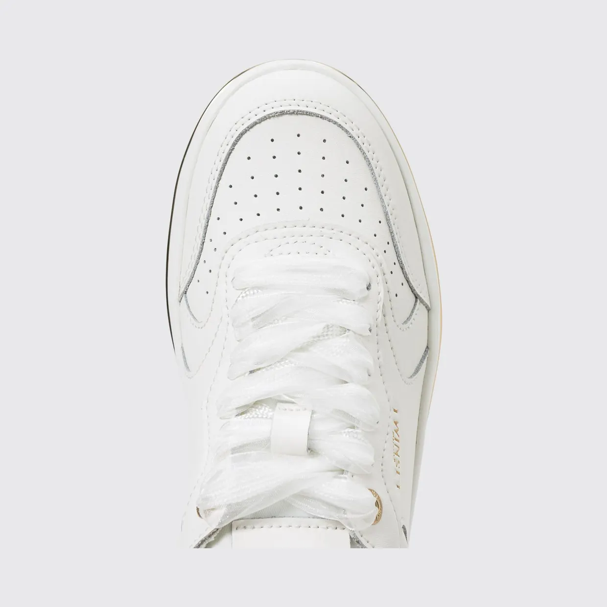 Twinset Flatform Leather Sneakers White (261TCP01G00001) (2)