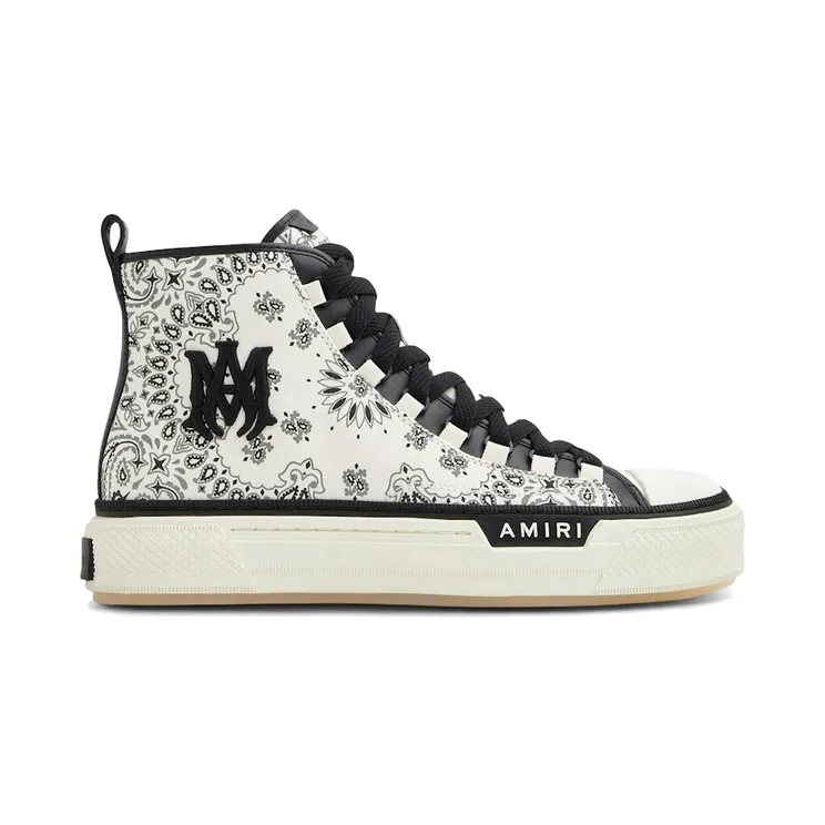 AMIRI M.A. Logo Court High Bandana White Black (PS23MFS007-100)
