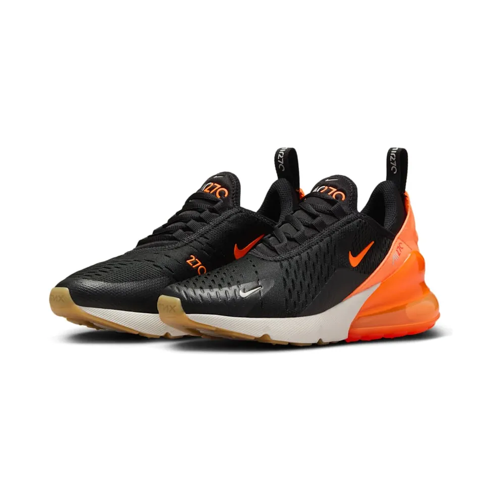 Nike AIR MAX 270 GS “Black Total Orange Bright Crimson” (943345-037)
