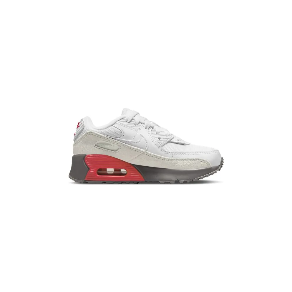 Nike Air Max 90 White Flat Pewter Red (PS) (CD6867-116)