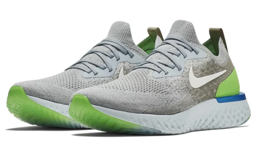 Nike Epic React Flyknit Wolf Grey Lime Blast