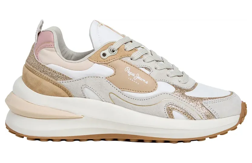 Pepe Jeans PèPè sneaker Beige / Nude / Chamois / Wit (PLS600044-804)