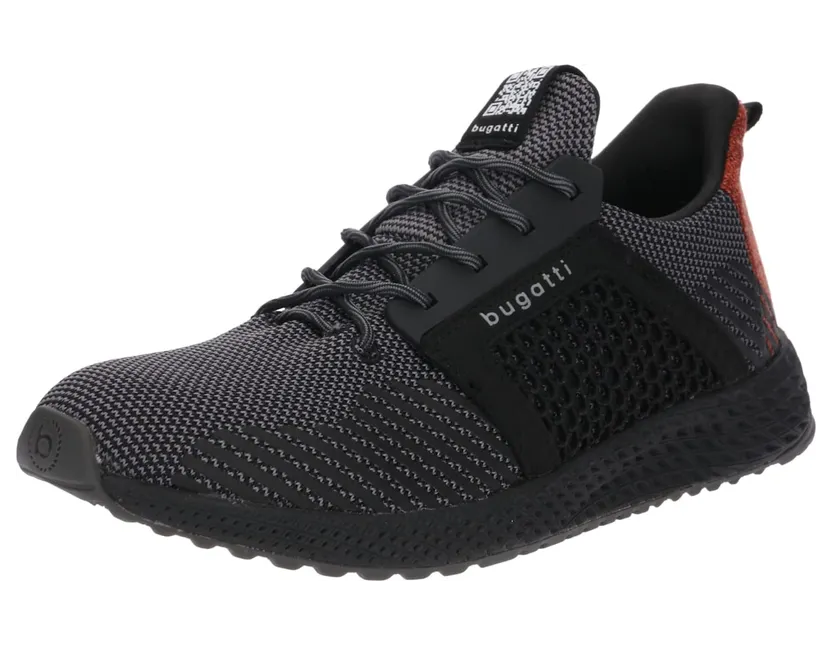 Bugatti sneaker Grijs / Oranjerood / Zwart (16037241094524BLACK)