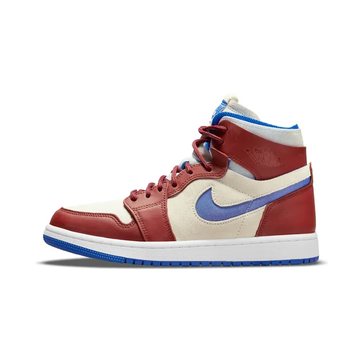 Air Jordan 1 Zoom CMFT Team Red (2021) “Sail / Hyper Royal / White / Redstone” (CT0979-104)