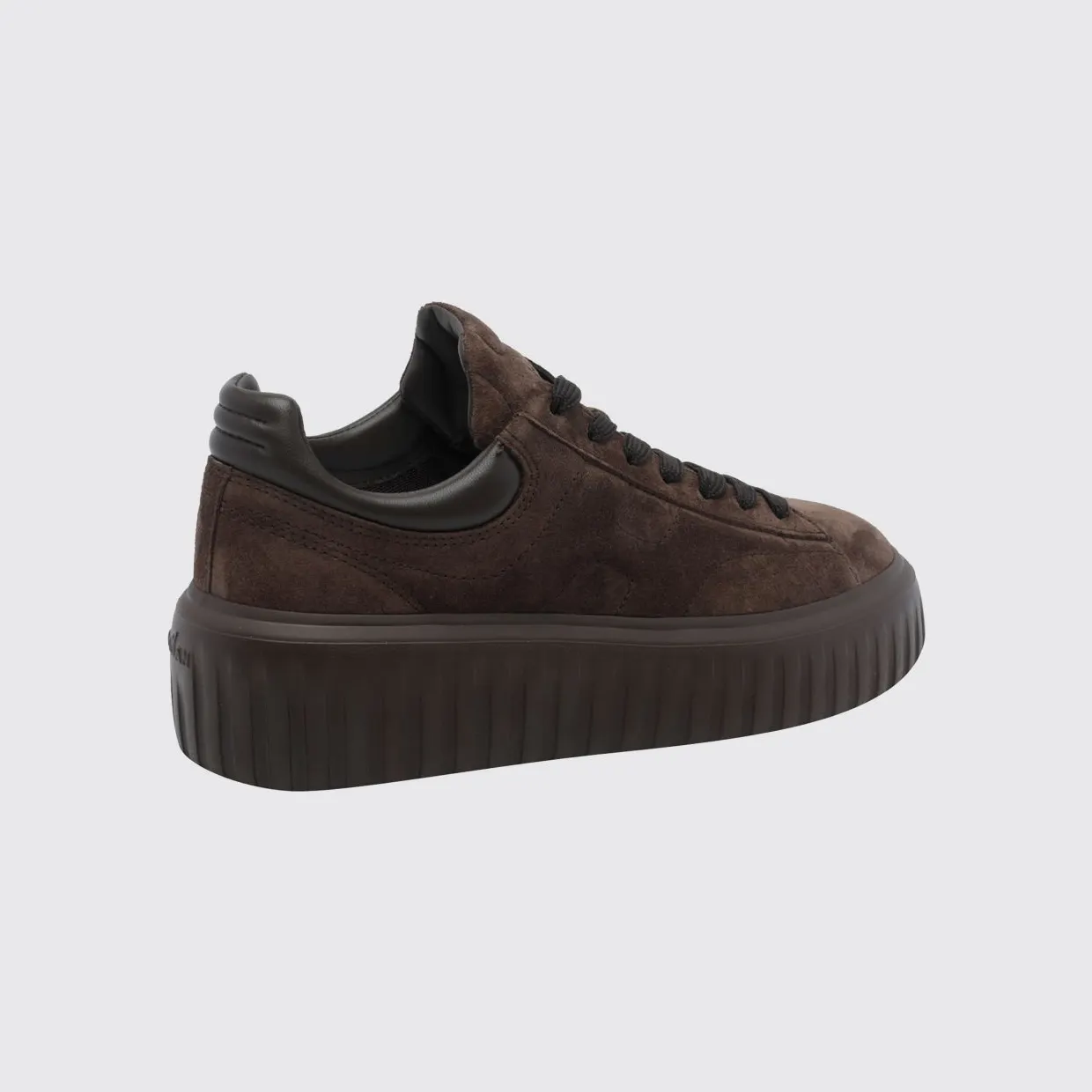Hogan H-Stripes Suede Platform Sneakers Brown (HXW6450FC6TPJQ0UV2) (2)
