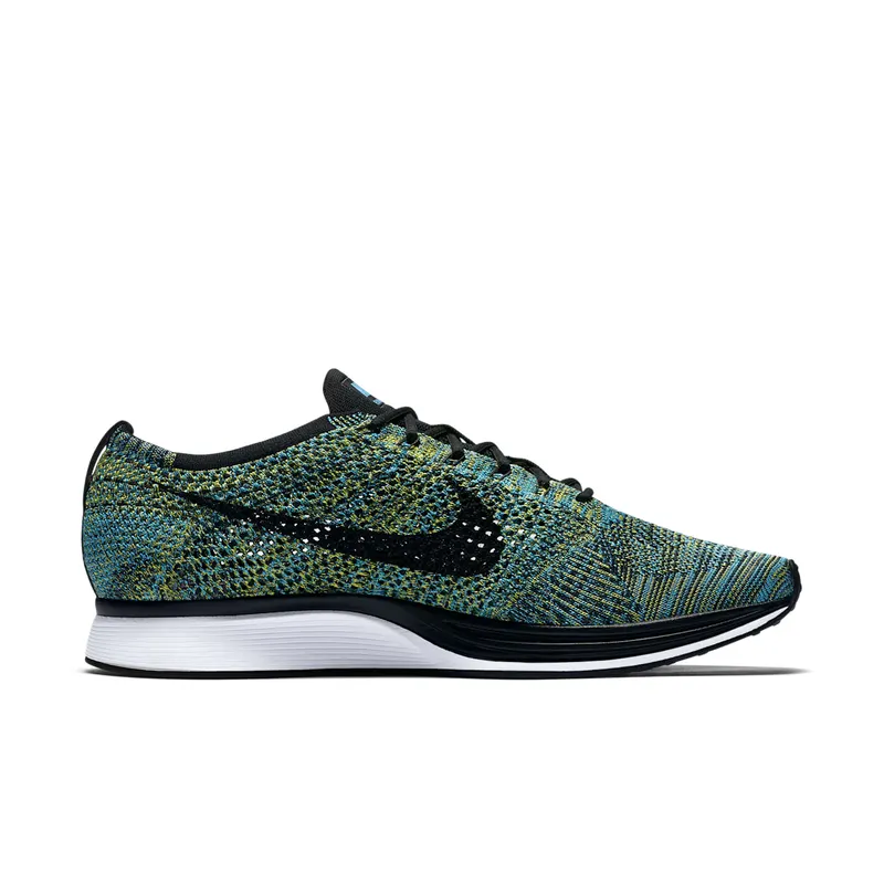 Nike Flyknit Racer Blue Glow Yellow Strike Blue Glow/Black-Yellow Strike (526628-405)