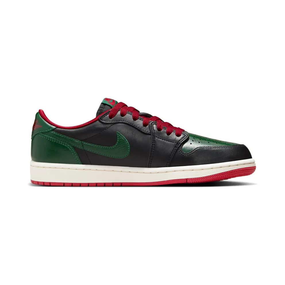 Air Jordan 1 Low OG ‘Black/Gorge Green’ Black/Varsity Red/Sail/Gorge Green (CZ0775-036)