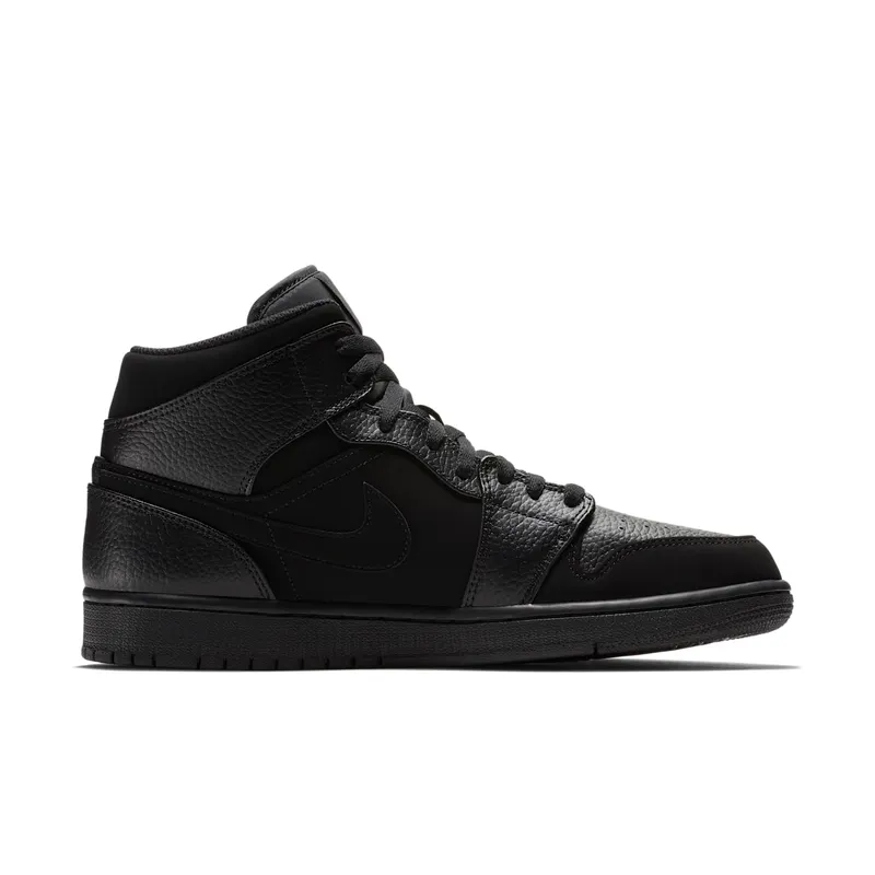 Jordan 1 Mid Black Dark Smoke Grey Black/Dark Smoke Grey-Black (554724-064)