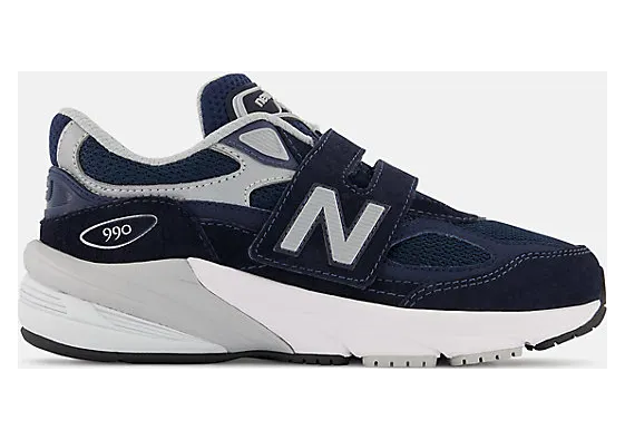 New Balance FuelCell 990v6 Hook and Loop Navy Silver (PV990NV6)
