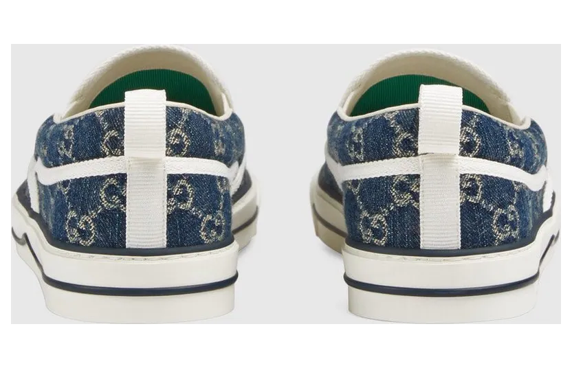 Gucci Tennis 1977 Slip On Denim (643489 2KQ20 4465) (4)