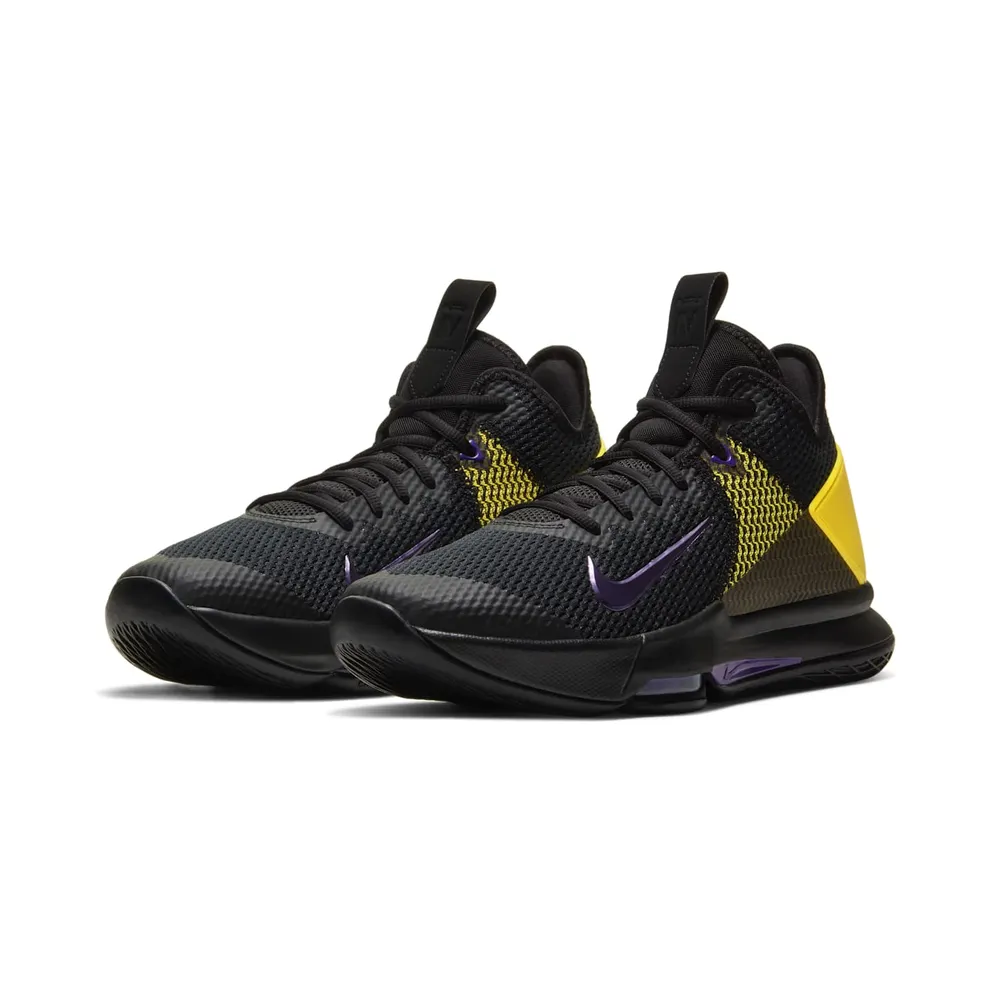 Nike LeBron Witness 4 Black/Opti Yellow Black/Opti Yellow-White-Voltage Purple (BV7427-004)