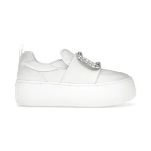 Roger Vivier Viv’ Up White Crystal Buckle (RVW73938910LE9B001)