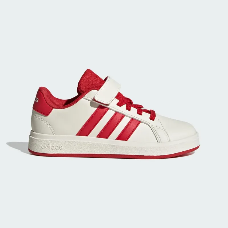 Adidas Grand Court 2.0 Kids Off White / Collegiate Red / Core Black (JQ8003)
