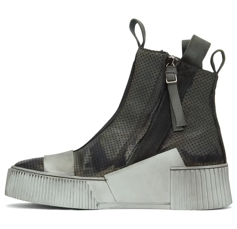 Boris Bidjan Saberi Grey Bamba 3.1 High Top Sneakers (303-SS2200B3000000SM-0049) (3)