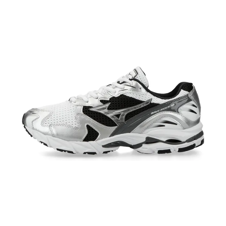 Mizuno Wave Rider 10 (white / silver / black) – D1GA210405