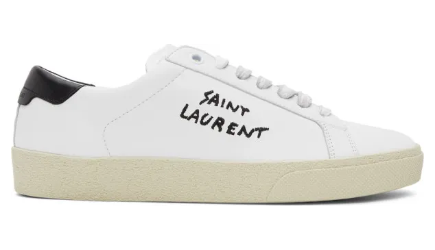 Saint Laurent White Court Classic Sneakers (610649 08G10)