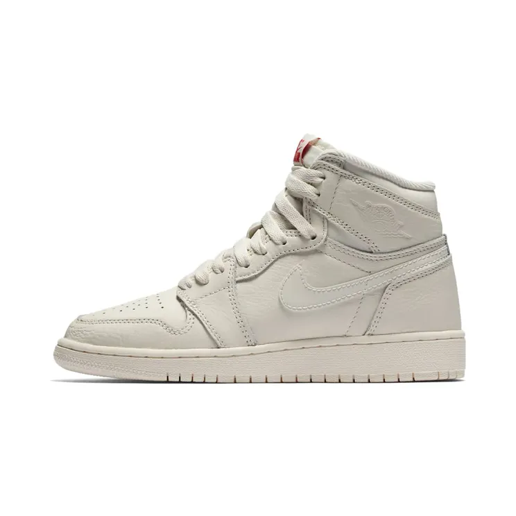 Air Jordan 1 RETRO High OG BG SAIL/UNIVERSITY Red (575441-114)