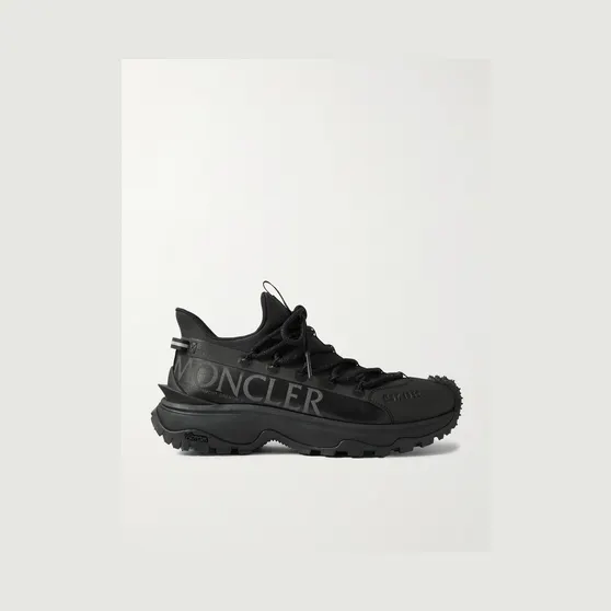 Moncler Trailgrip Lite 2 Logo-Print Rubber-Trimmed Ripstop Sneakers Black (4M002-80-M3457)