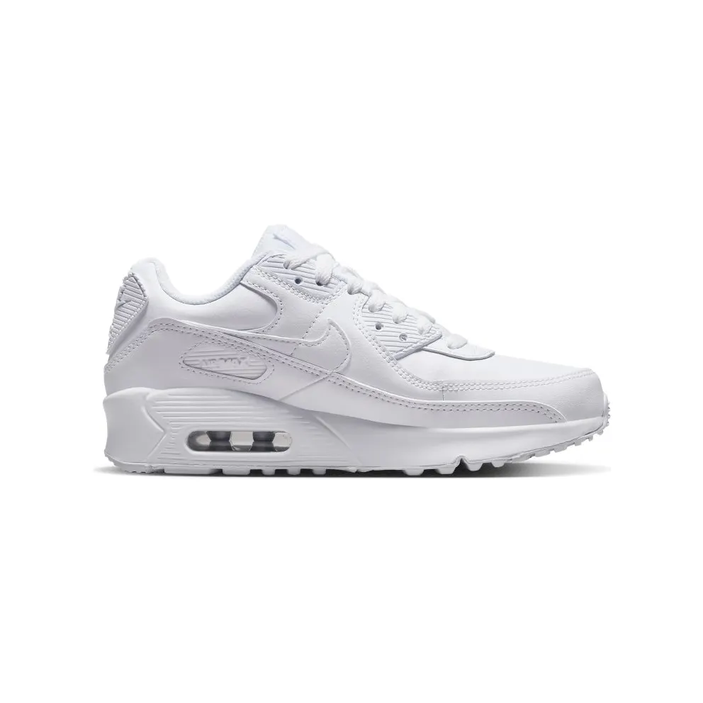 Nike Air Max 90 Recraft Triple White (GS) White/Metallic Silver-White-White (CD6864-100)