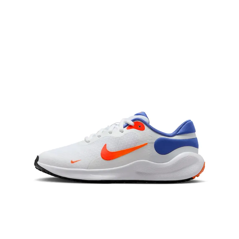 Nike Revolution 7 White Astronomy Blue Total Orange Team Orange (FB7689-102)
