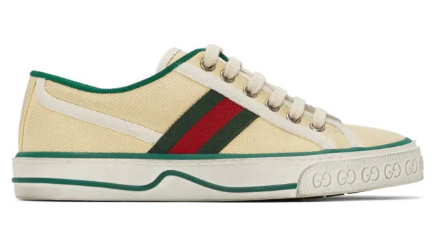 Gucci Beige Gucci Tennis 1977 Sneakers (606110 GZO30)