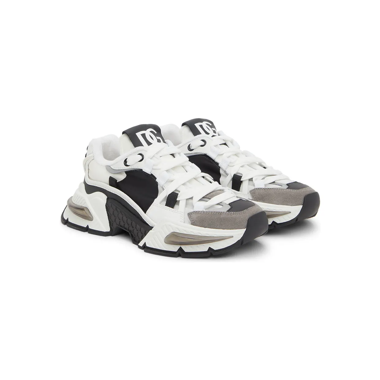 Dolce & Gabbana White & Black Airmaster Sneakers (CK1984 AY337) (4)