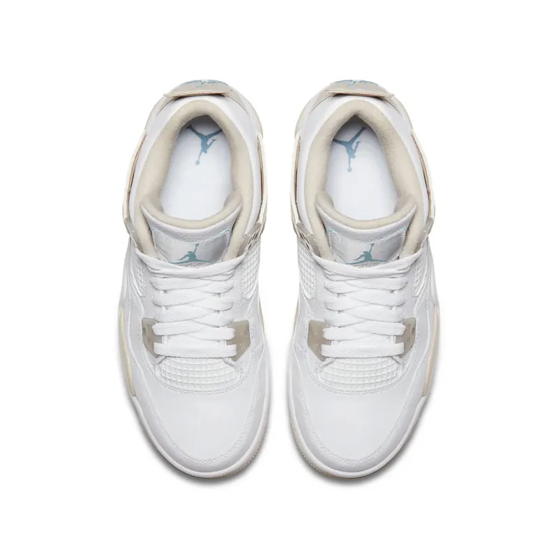 Jordan 4 Retro Sand 2017 (GS) White/Boarder Blue-Light Sand (487724-118)