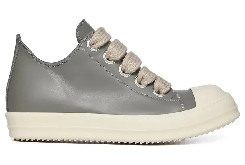 Rick Owens Jumbolace leren “Grey” (RP01F6883LCOW)