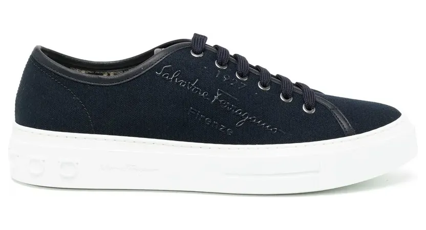 Ferragamo Borg met logoprint “Blue” (751461)